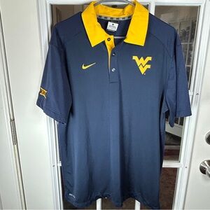 Nike Men's WVU Mountaineers Polo Shirt Size Large